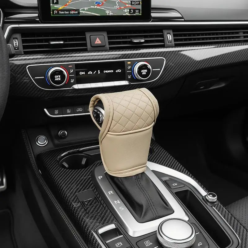 1Pcs PU Leather NonSlip DustProof Shifter Knob Protector Universal Car Gear Shift Cover Gear Lever Interior Decor Accessories Oasis Select