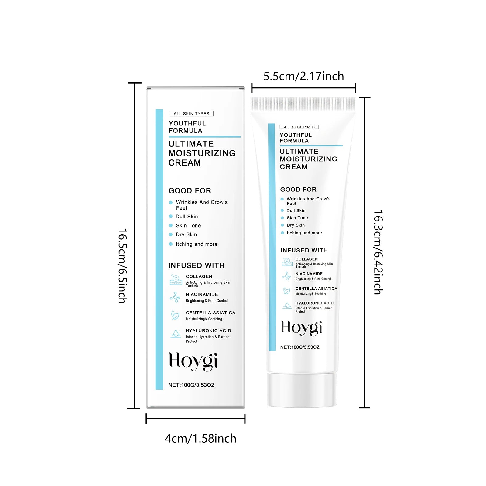 Centella Moisturizing Cream Hyaluronic Acid Daily Nourishing Cream Strengthen Barrier Rejuvenation Oil Control Brighten Skin Car Oasis Select 100g boxed