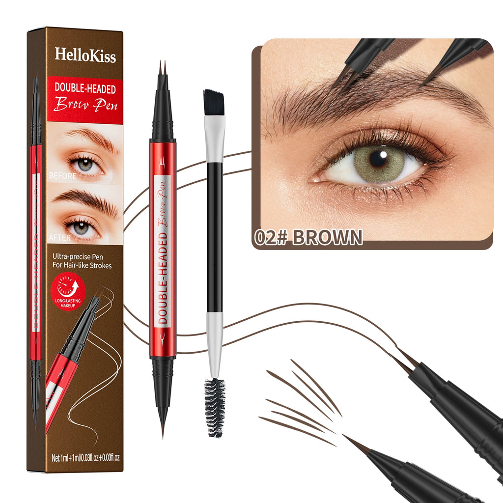 Hello Kiss Ultra Fine Eyebrow Pen – Waterproof & Long-Lasting