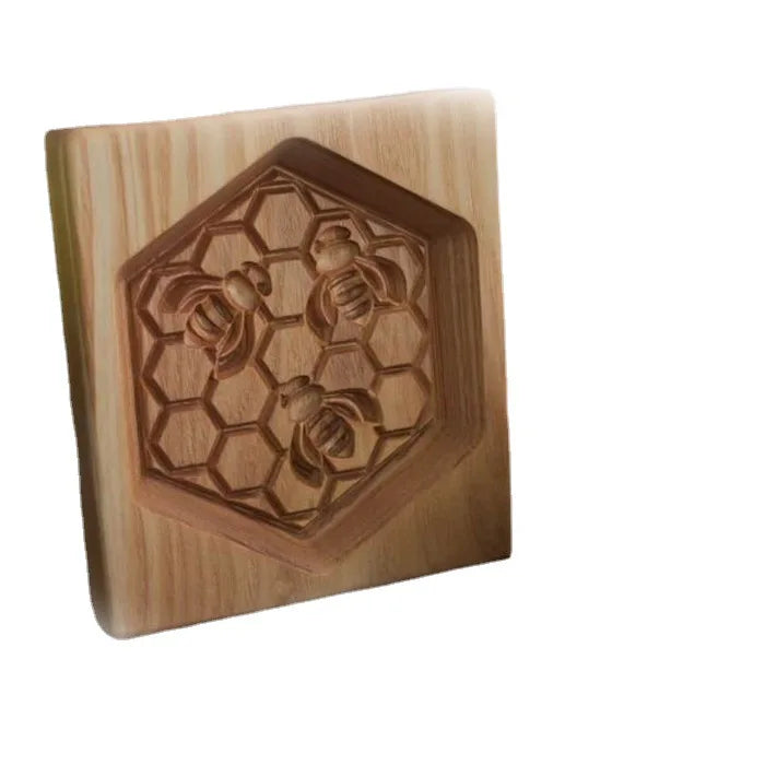Beech Wood Cookie Cutters - Flower Shape Biscuit Molds for Baking, Food-Grade Wooden Pastry Cutters Oasis Select