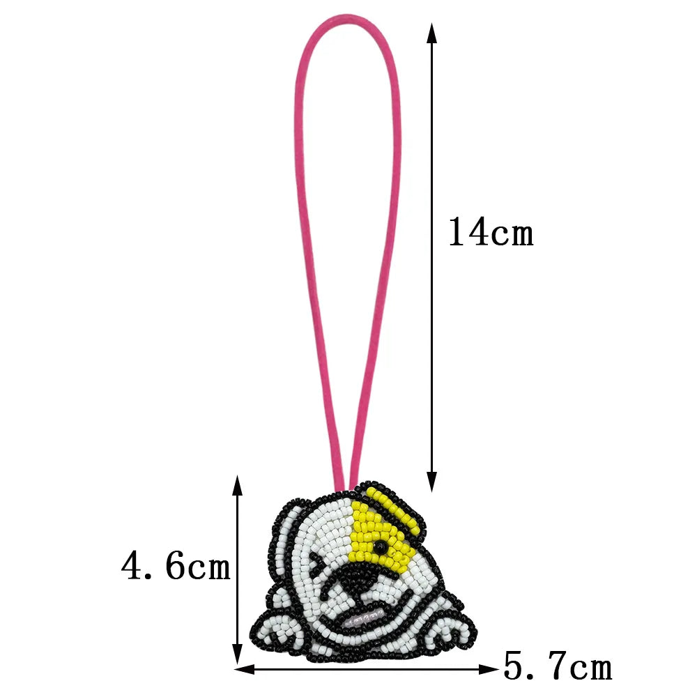 Fashion Animal Beaded Patch Pet Dog Diy Iron-on Applique For Bags Clothes Lanyard Accessories Embellishment Pendant Oasis Select Style 9
