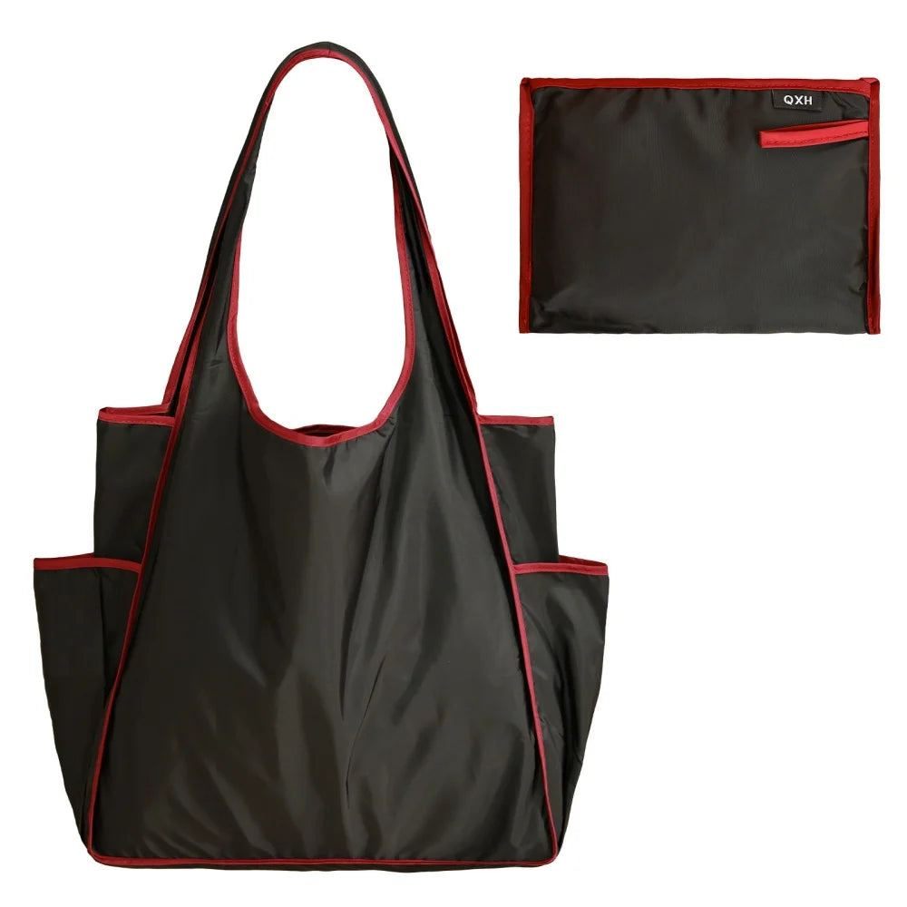 Thick Foldable Shopping Storage Bag Large Capacity Reusable Grocery Bags Eco Friendly Supermarket Waterproof Shoulder Bag Oasis Select