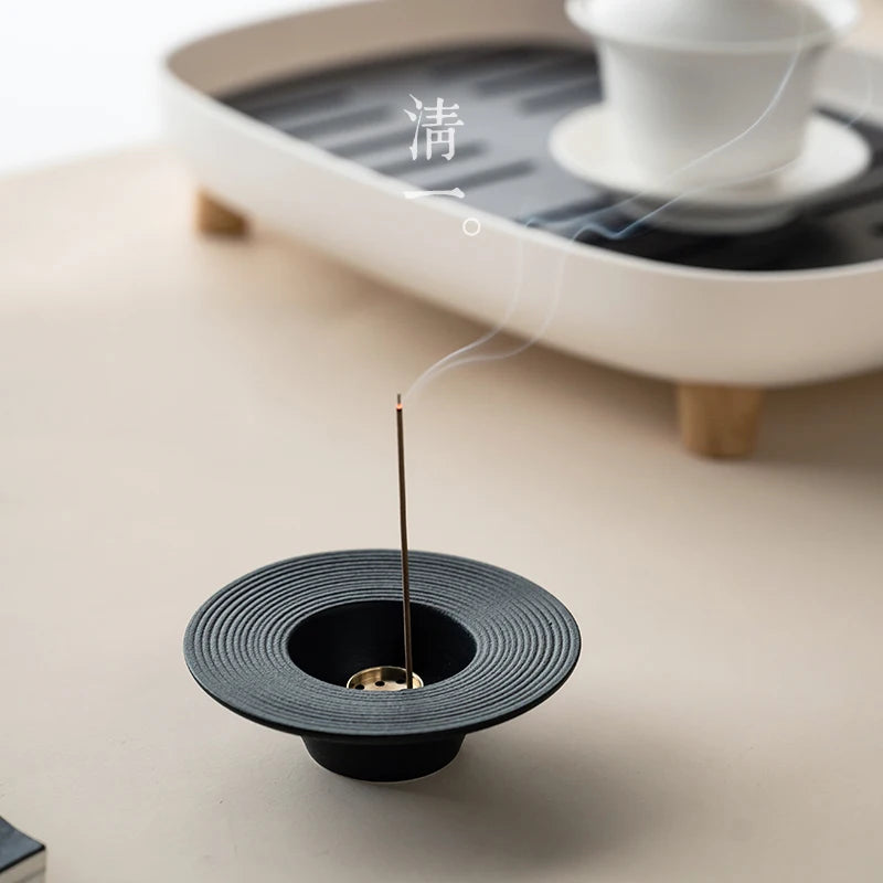 Creative Japanese Ceramic Incense Burner Household Simple Incense Holder Insert Indoor Incense Burner Holder Oasis Select