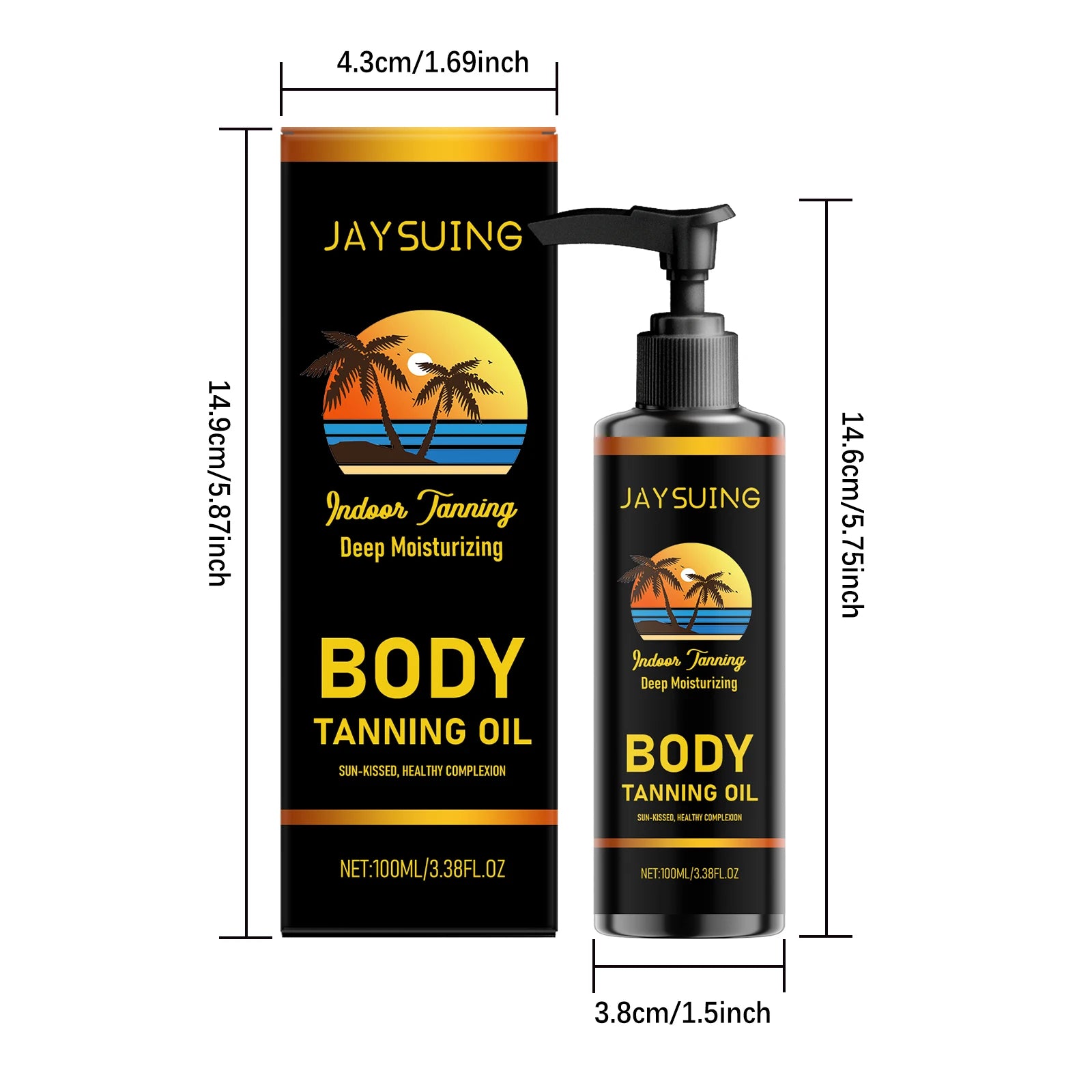 Moisturizing Body Tanning Oil Intensifier Get a Faster Darker Sun Tan Sunless Skin Tanning Oil for Face Body Summer Self Tanner Oasis Select