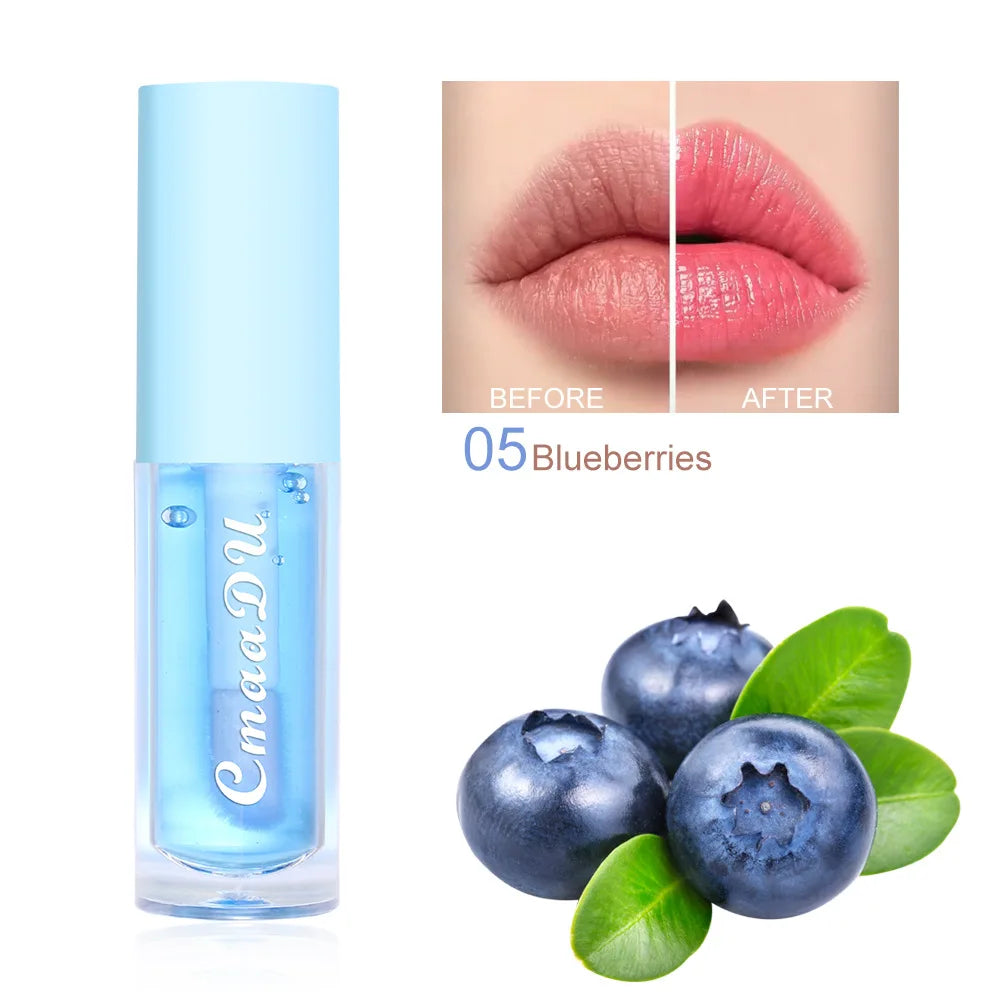 6-Color Fruit Flavor Color-Changing Lip Oil & Balm