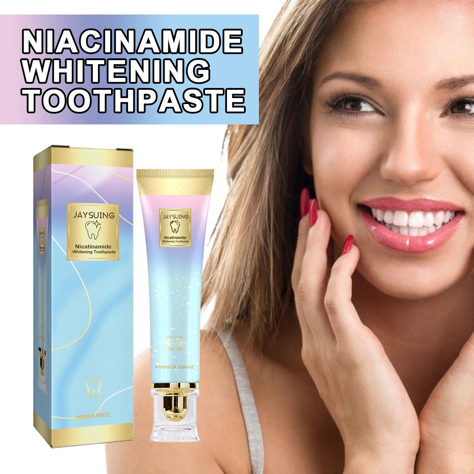 Niacinamide Whitening Toothpaste Oral Cleaning Teeth Teeth Refreshing Care Toothpaste Teeth Brighten Breath 100g Cleaning Oasis Select