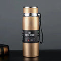 1000ml Stainless Steel Thermal Water Bottle Vacuum Insulated Thermos Flask Leakproof Coffee Tea Cup for Office Travel Use Oasis Select Gold 1000ML