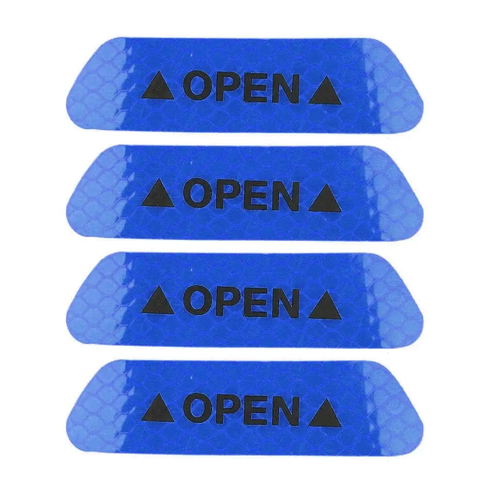 4-Pack Night Reflective Car Door Safety Warning Stickers