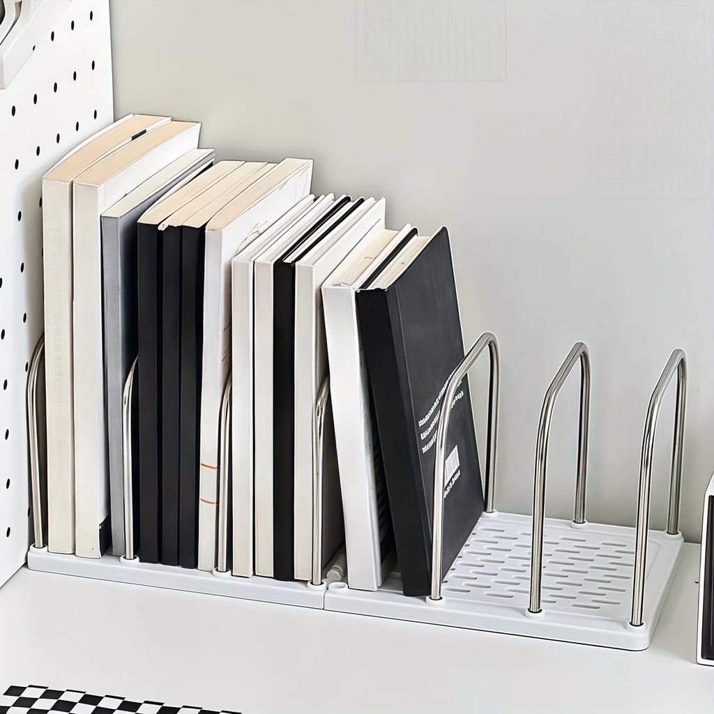 Adjustable Book Stand Stainless Steel Organizer For Desk Office And Home Storage Rack Fridge Container Basket Produce Box Oasis Select