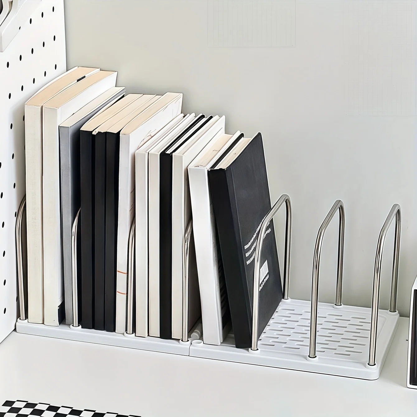 Adjustable Book Stand Stainless Steel Organizer For Desk Office And Home Storage Rack Fridge Container Basket Produce Box Oasis Select