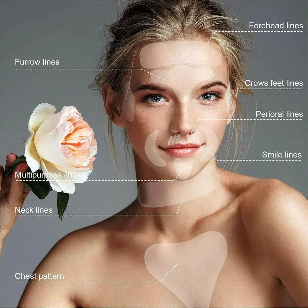5/11/16/18Pcs Reusable Silicone Face Patch Set Anti Wrinkle Patches For Face Neck Forehead Eye Cheek Chest Pads Beauty Tools Oasis Select