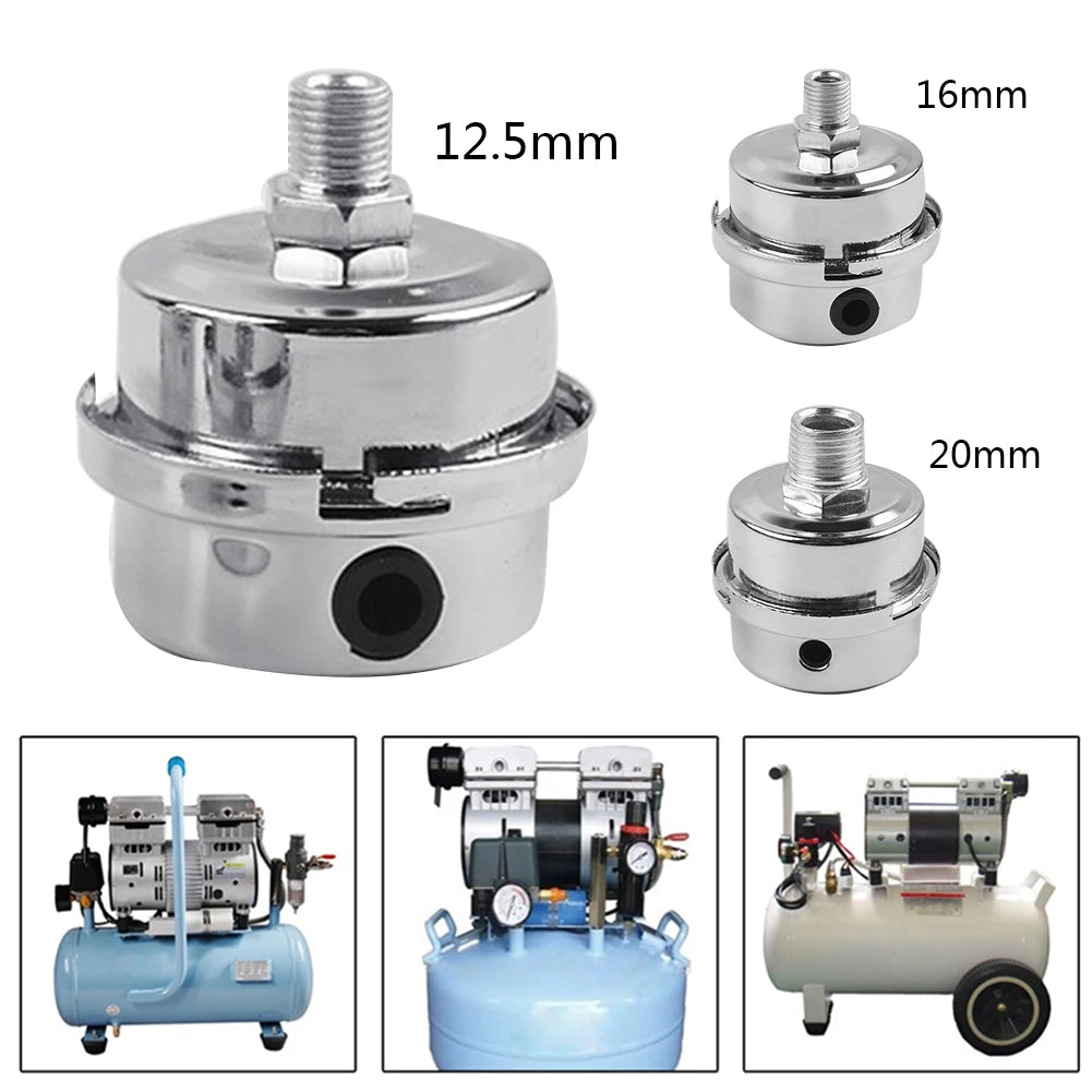 1Pc Air Compressor Muffler 12.5mm/ 16mm/ 20mm Air Filter Accessories Oil-Free Muffler Air Compressor Pump Parts Oasis Select