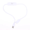 USB-C Extension Cable 4A with On/Off Switch – 30cm Power Cord