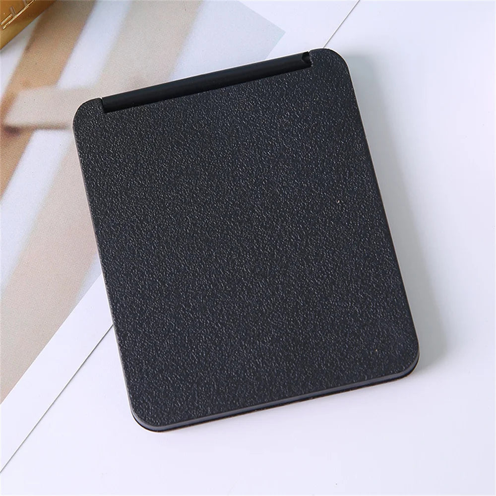 Folding Makeup Mirror High-quality Portable Makeup Mirror Single-side Creative Women Solid Color Makeup Mirror Oasis Select Black