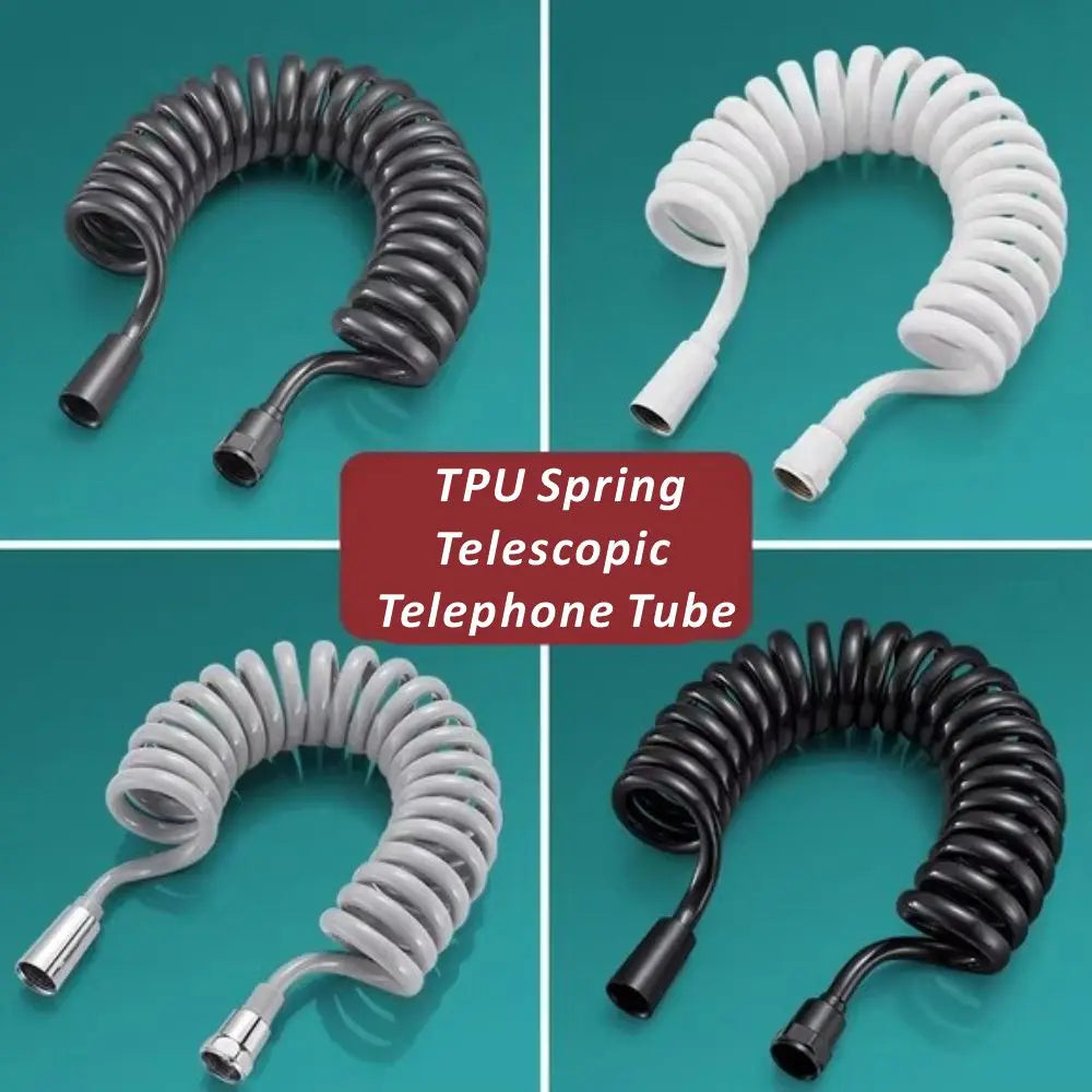 1.5/2/3/5M Spring Shower Hose Meters Water Plumbing Hose Plastic Bathroom Water Toilet Bidet Sprayer Telephone Line soft Hoses Oasis Select