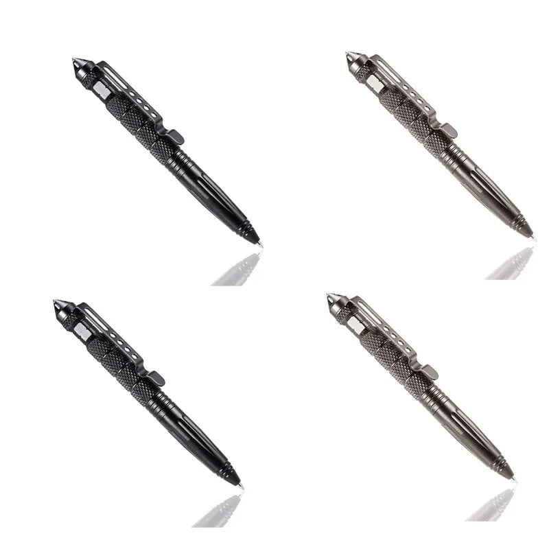 1/2/3/4pcs Multi Functional Tactical Pen High Quality Aluminum Anti Skid Portable Self Pen Steel Glass Breaker Survival Tool Oasis Select 4pcs mix