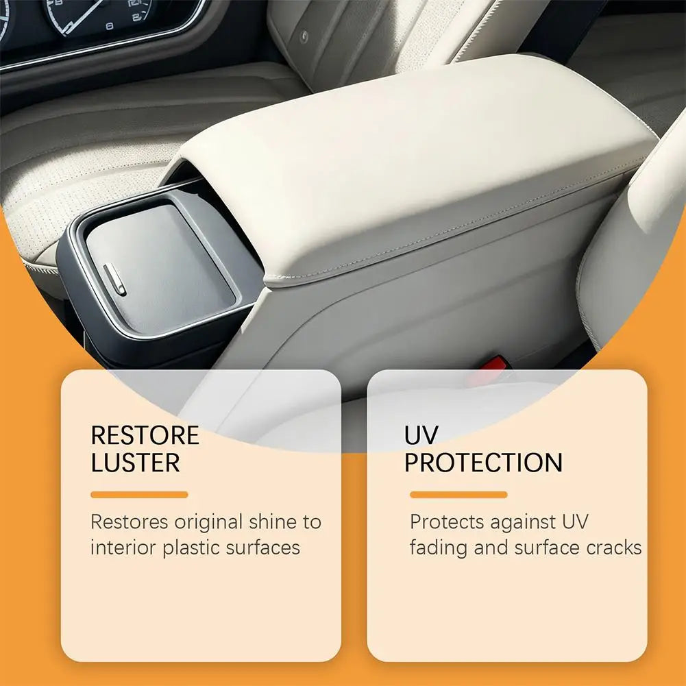 Car Plastic Restorer Crystal Clear Auto Interior Leather & Panel Renewal Wax Coating Agent Back To Black Gloss Car Wax Polish Oasis Select