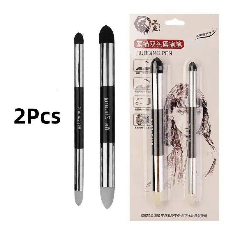 2/3Pcs Non-shedding Soft Sponge Mixing Stumps Multi Shape Tips Oil Pastel Smudge Pen for Art Exam Creation Use Oasis Select A6