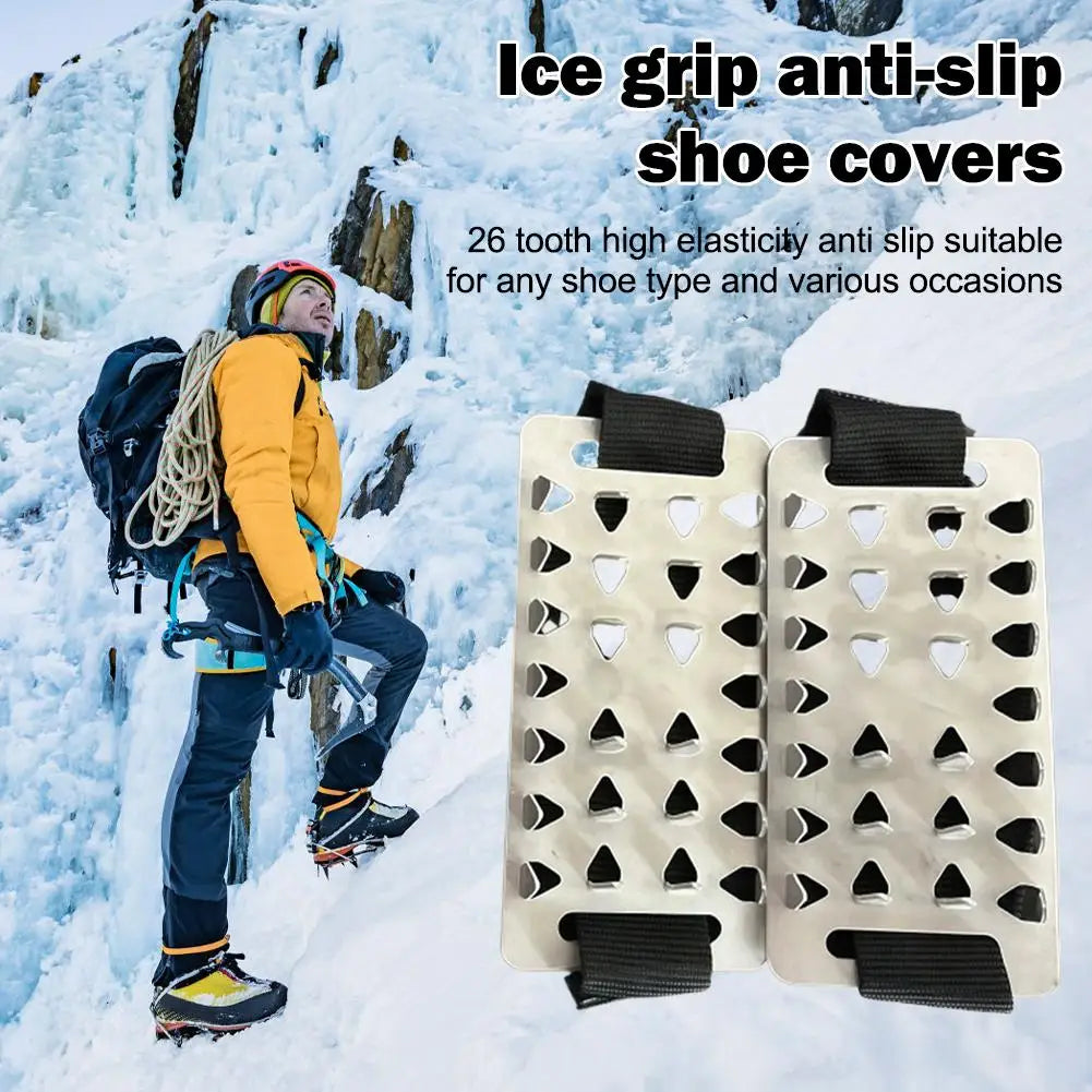 Ice Grippers for Shoes – Heavy-Duty Winter Snow Crampons (1 Pair) Ice Cleats Crampons Oasis Select