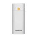 DIY Power Bank Box Flat Head Battery Charger Outer Case USB Output Ports Plastic Shell Box Power Bank Case Oasis Select White