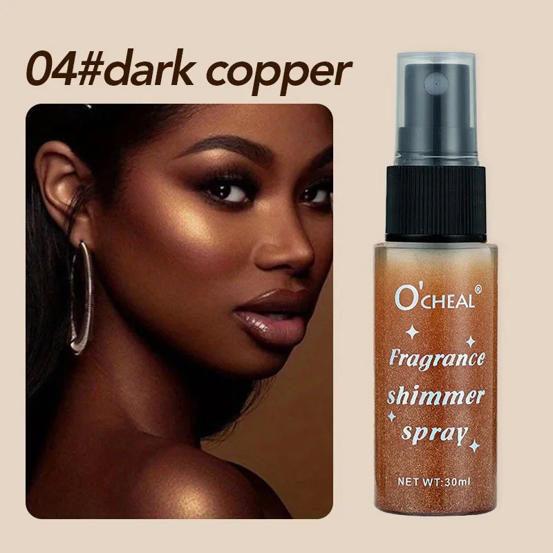 Waterproof Glitter Flash Spray – Face, Body & Neck Shimmer Body Glitter Spray Oasis Select 04 dark copper