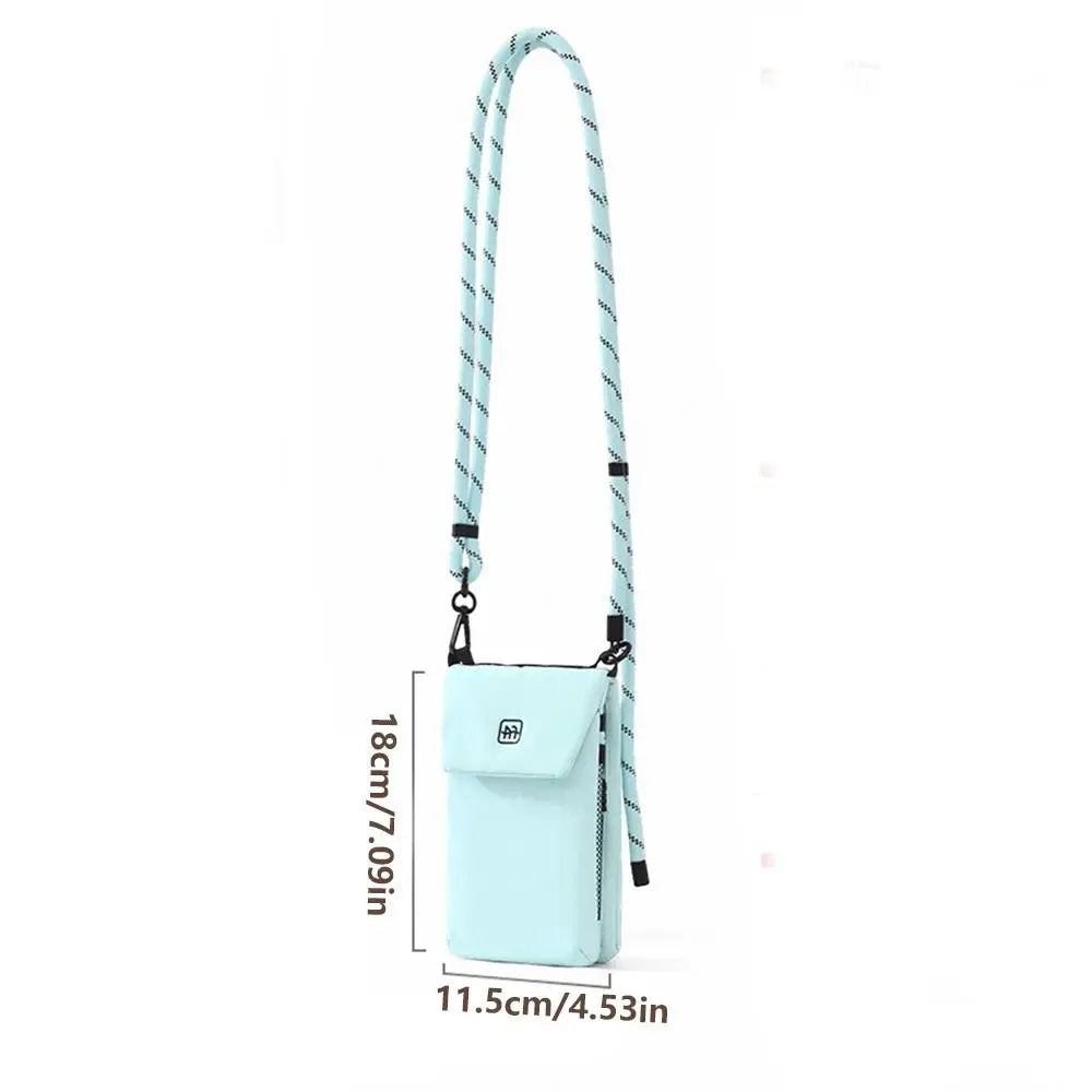 Nylon Mobile Phone Bag Waterproof Vertical Storage Crossbody Bag Zipper Closure Lightweight Phone Purse Women's Use Oasis Select