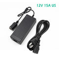 12V 15A Car Power Adapter AC To DC Converter 220V To 12V 15A Power Supply Adapter Cigarette Lighter Socket Household Transformer Oasis Select 12V 15A US
