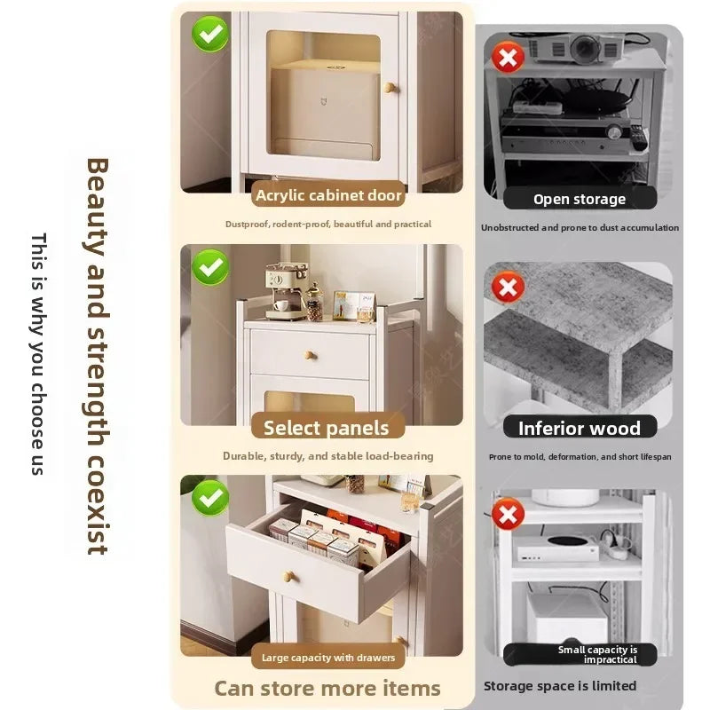 Household Goods Shelf Living Room TV Cabinet Next To Washing Machine Storage Shelf Simple Removable Side Cabinet Oasis Select