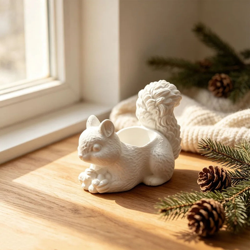 3d Squirrel Candle Holder Candle Holder Silicone Mold Animal Shaped Candle Base Minimalist Resin Plaster Casting Mold Oasis Select