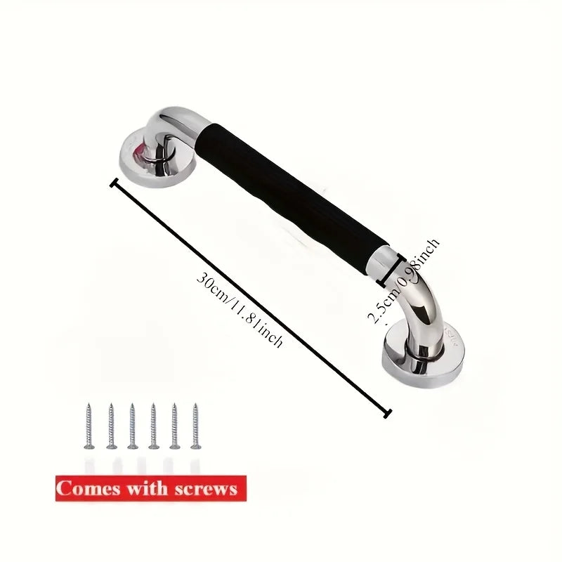 2pcs Heavy-Duty Stainless Steel Bathroom Grab Bar Non-Slip Safety Handle for Shower,Toilet & Wall Support,Stable & Secure Design Oasis Select 30cm 12inch-2pcs