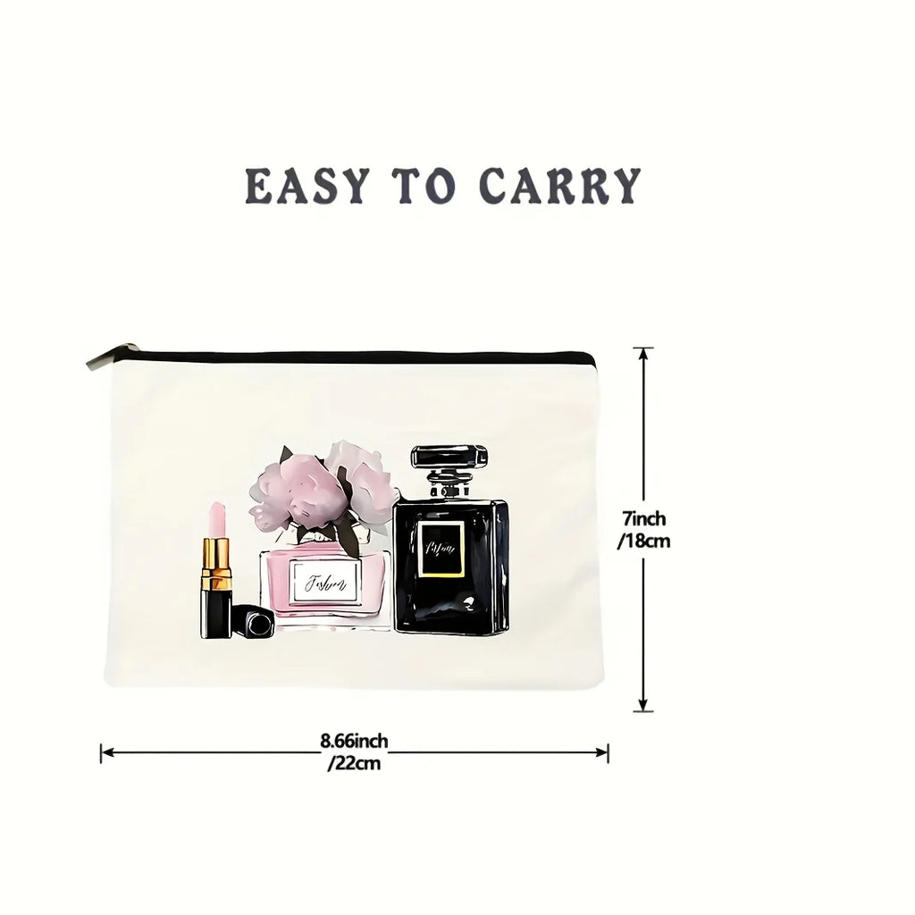 Foldable &Lightweight Makeup Bag for Women,Large Capacity Cosmetic Organizer with Zipper,Floral Design Toiletry Bag, Travel Gift Oasis Select