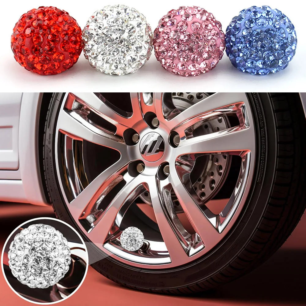 4Pcs Crystal Diamond Tire Stem Valve Caps for Cars, SUV, Trucks, Bikes, Motorcycles, Bicycles Oasis Select
