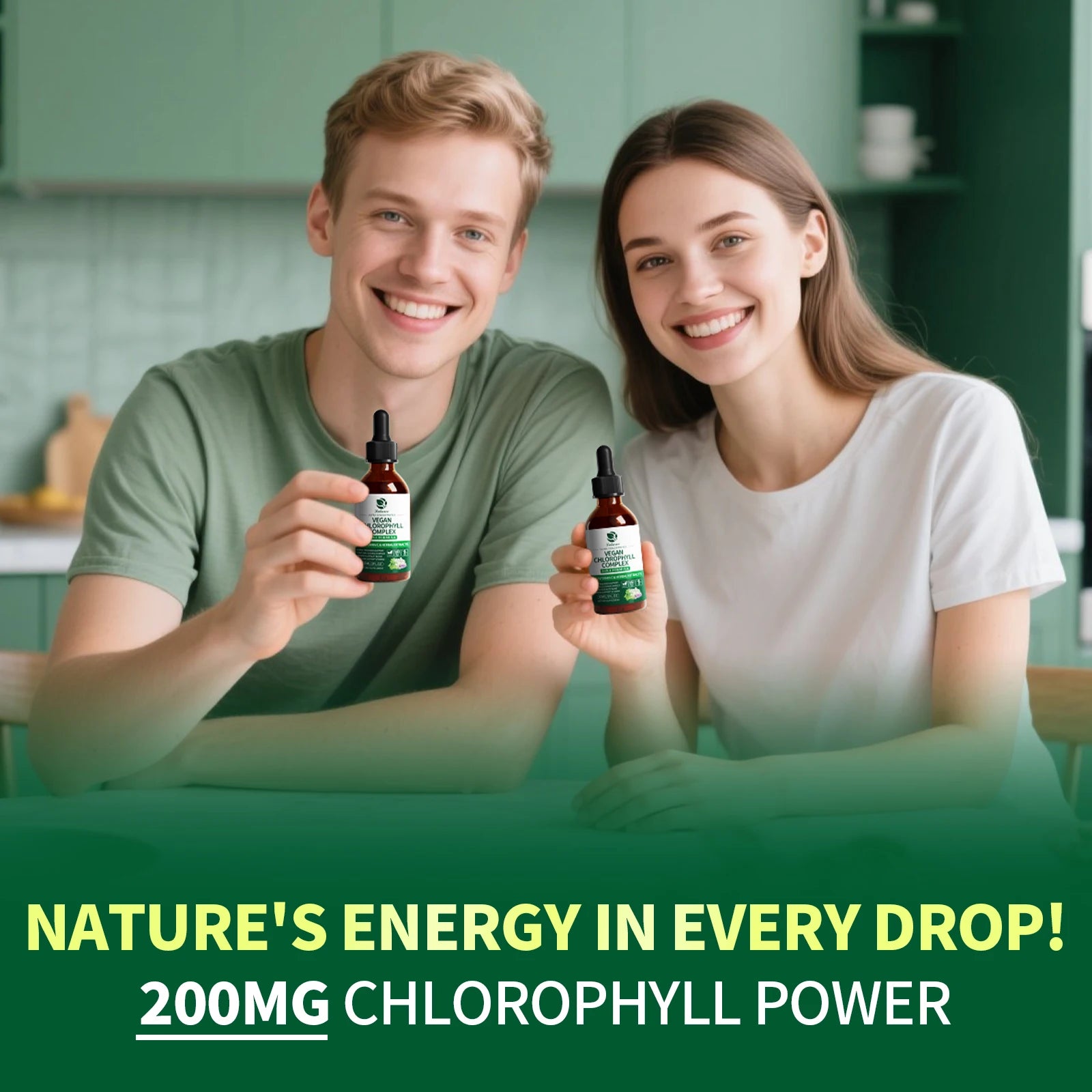 Lukaree 30MLChlorophyll Liquid Drops Supports Natural Cleansing & Immune, Internal Deodorant,Skin & Gut Health,Vegan,Sugar-Free Oasis Select