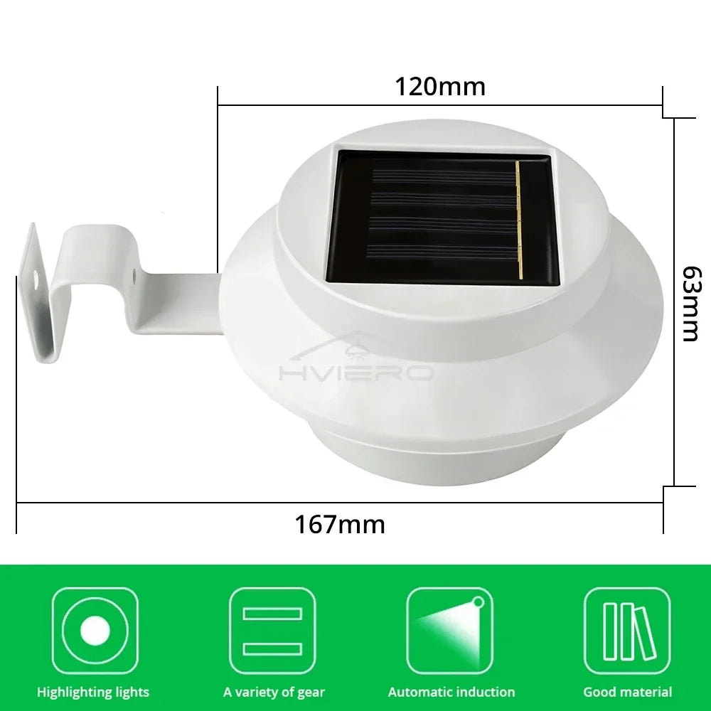 HVIERO Solar LED Garden Wall Light | IP65 Waterproof Outdoor Lamp