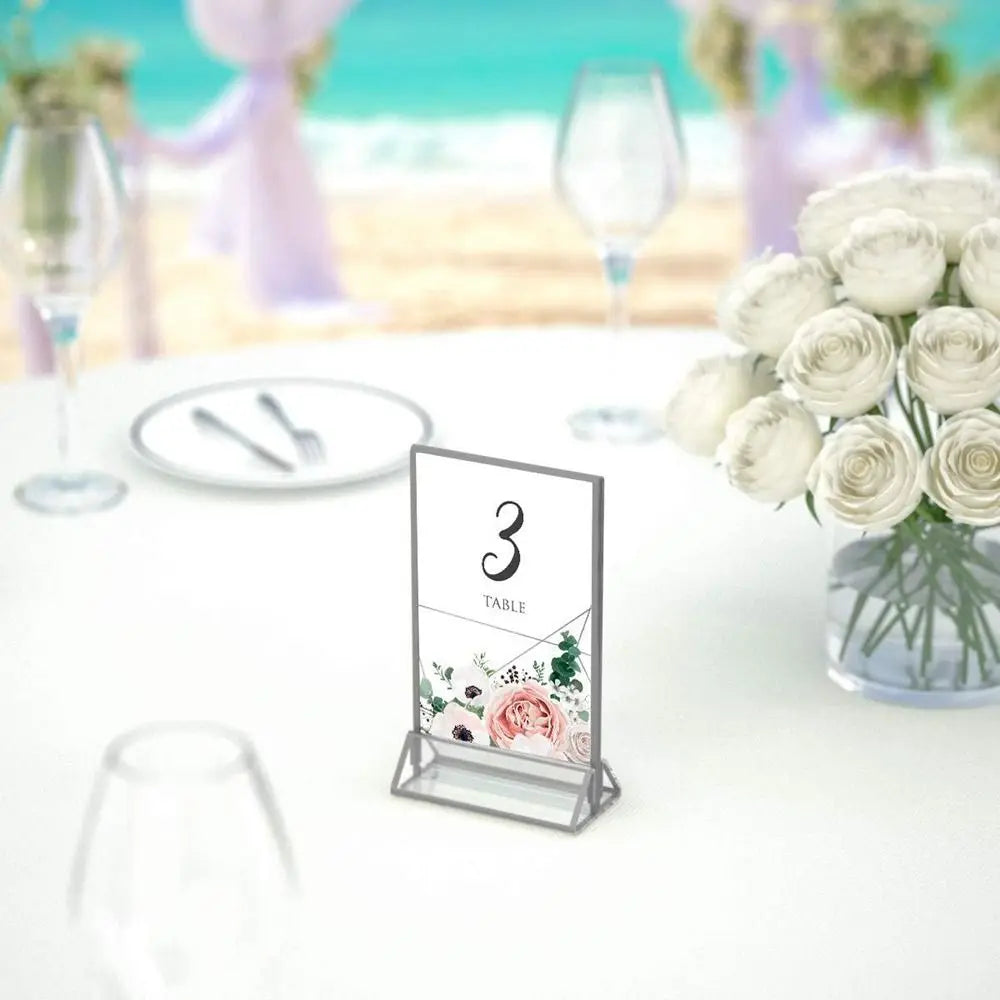 Fashion Acrylic Table Number Hold DIY Double-Sided Menu Stand Party Decor Phnom Penh Display Signs Support Party Oasis Select