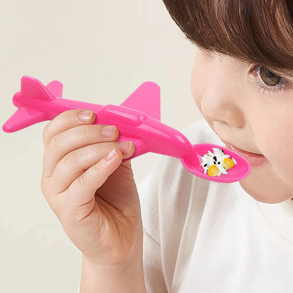 Airplane Shape Feeding Spoon For Baby Feeding Spoon Cute Tableware Safe Utensils Toddler Silicone Cutlery Training Spoon Oasis Select