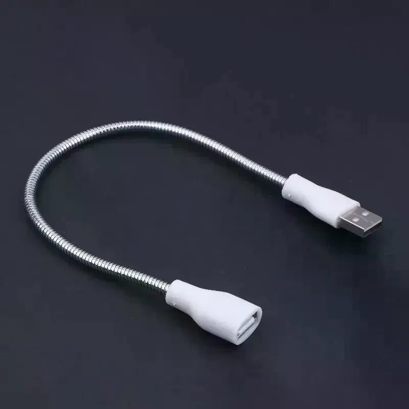Flexible Metal USB Extension Cable for LED Lamps & Fans