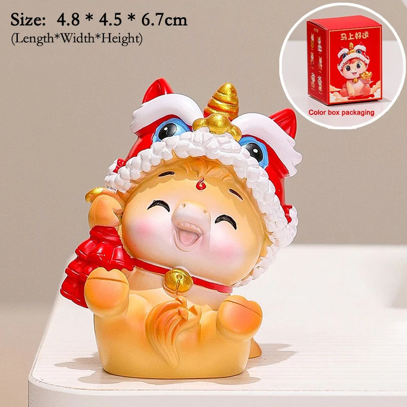 2026 Year of The Horse Table Decoration Charming Pony Accessory Lucky New Year Gift and Cute Car Decor DIY Craft Oasis Select A18
