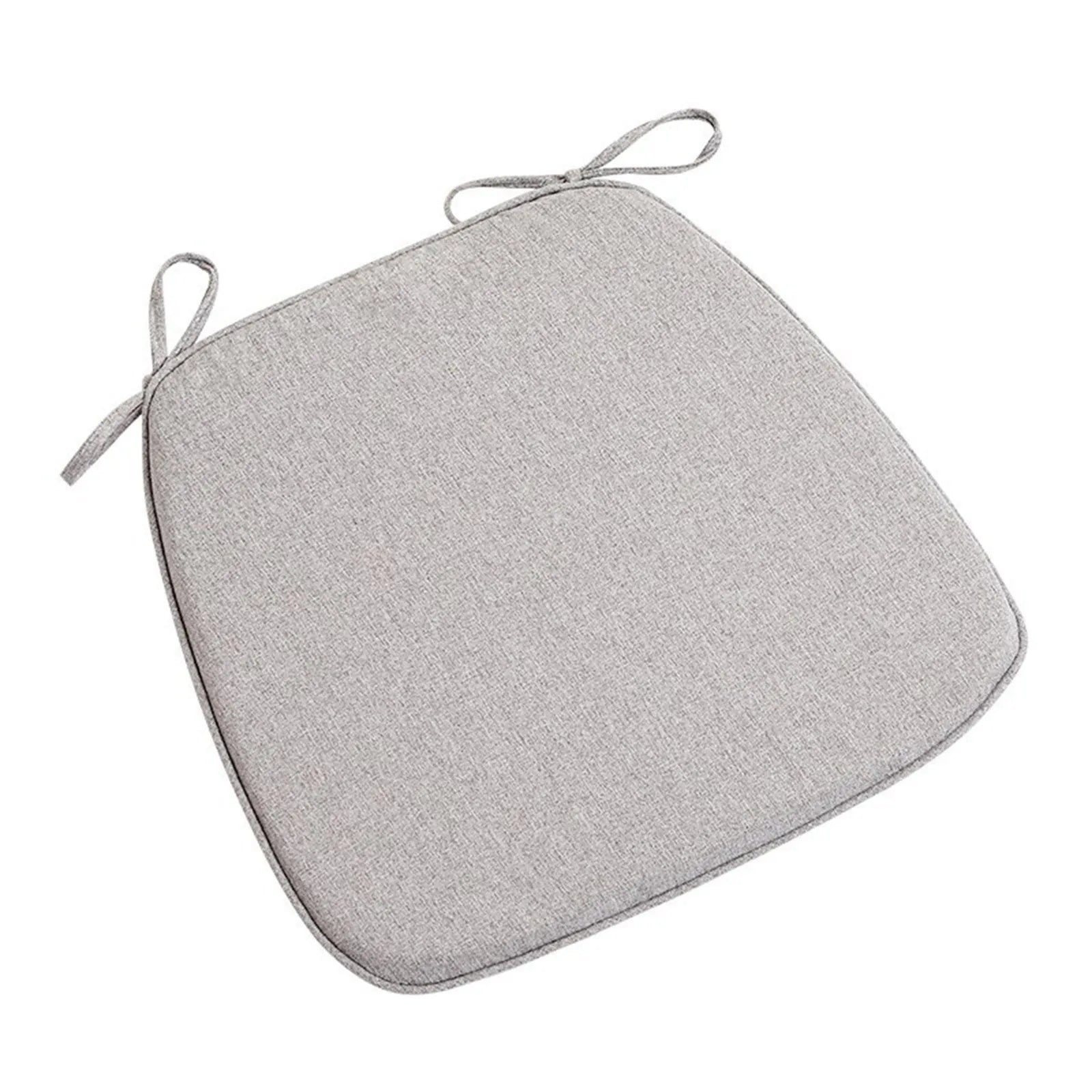 Chair Pads Non-Slip Seat Cushions Soft Chair Pad with Ties Horseshoe Seat Cushion For Dining Room/Office/Hotel/Garden Chairs Oasis Select Light Gray