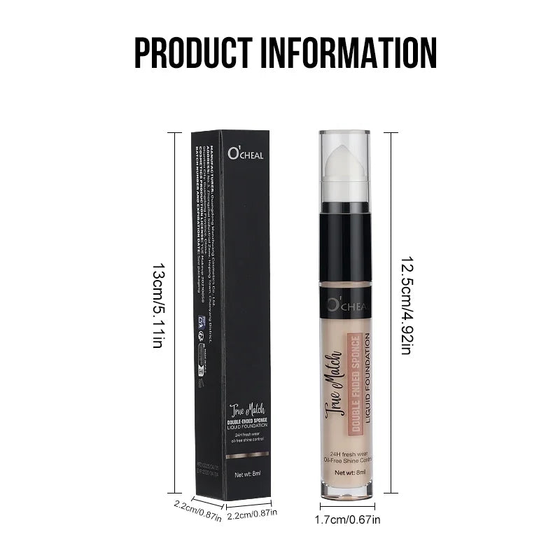 Waterproof Liquid Foundation Concealer Pen Cover Dark Spots Acne Marks Long Lasting Essential Beauty Tool Makeup Pencil Oasis Select