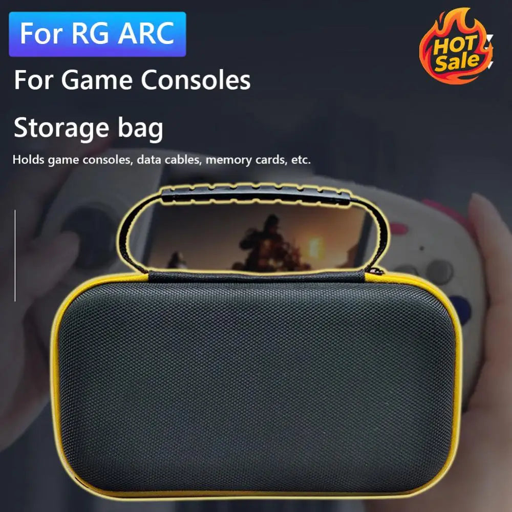 Hard Carrying Case Shockproof Portable Case Bag EVA Anti Scratch with Mesh Pocket Anti-Drop for ANBERNIC RG ARC-D RG ARC-S Oasis Select