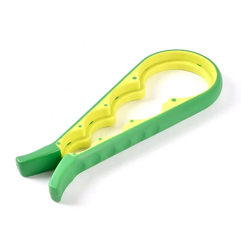 1pc Multifunctional 4-in-1 Jar Opener, Jar Gripper, Lid Opener, Can Opener, Bottle Opener Oasis Select green