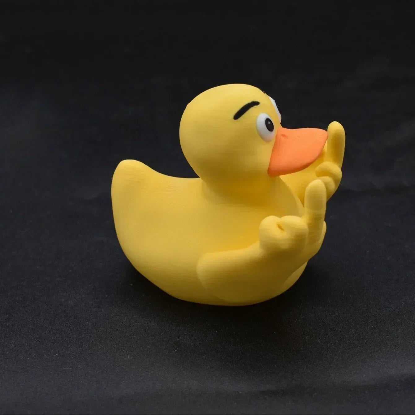 Duck hands with middle finger ornaments home garden resin craft design ornaments cute duck swimming office desk funny decorative Oasis Select 1pc 6X6cm