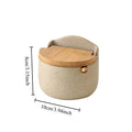 1pcs Ceramic Spice Jar with Bamboo Lid Spoon Japanese Style Seasoning Canister Salt Sugar Storage Container Kitchen Household Oasis Select Bamboo pottery