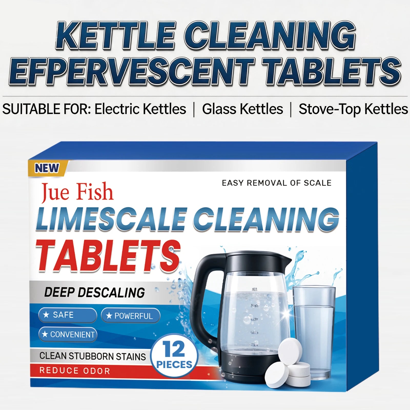 Scale Cleaning Tablets for Kettle Coffee Maker Removes Hard Water Stains Eliminate Odor Reducer Limescale Cleaning Tablets Oasis Select
