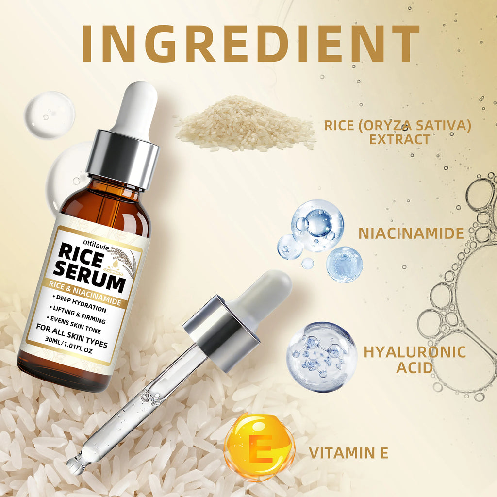 Ottilavie Rice Serum – Lift, Firm & Hydrate All Skin Types Face Serum Oasis Select