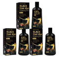 Black Hair Dye Shampoo 3in1 with Ginger & Biotin - Long Lasting Color & Gray Coverage for Vibrant Hair Oasis Select Moisturizing