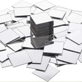 100pcs Mini Square Mirrors 1 cm Self-Adhesive Small Square Mirrors Acrylic Mirror Tiles Craft Home Decorative Mosaic Tiles Craft Oasis Select silver