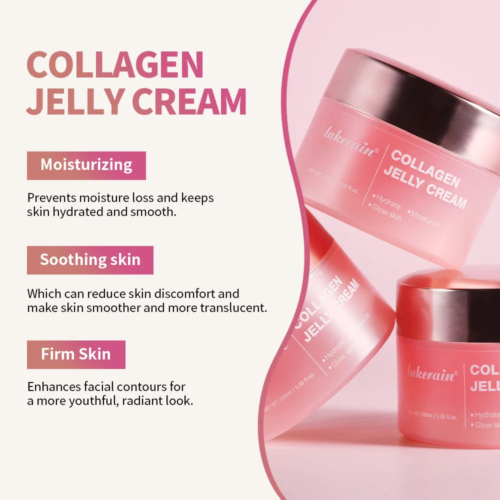 Moisturizing Collagen Jelly Cream Niacinamide Hydrolyzed Collagen Tightening Soothing Anti-Aging Firmness Hydration Skincare Oasis Select
