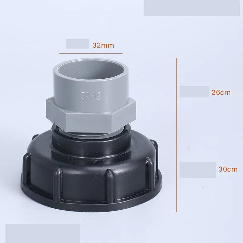 Ton Drum Accessories Valve Conversion Joints PVC Ball Valves Water Supply Pipe Sockets Hose Switches 4/ 6 Points 1-inch 2-inch Oasis Select 32mm